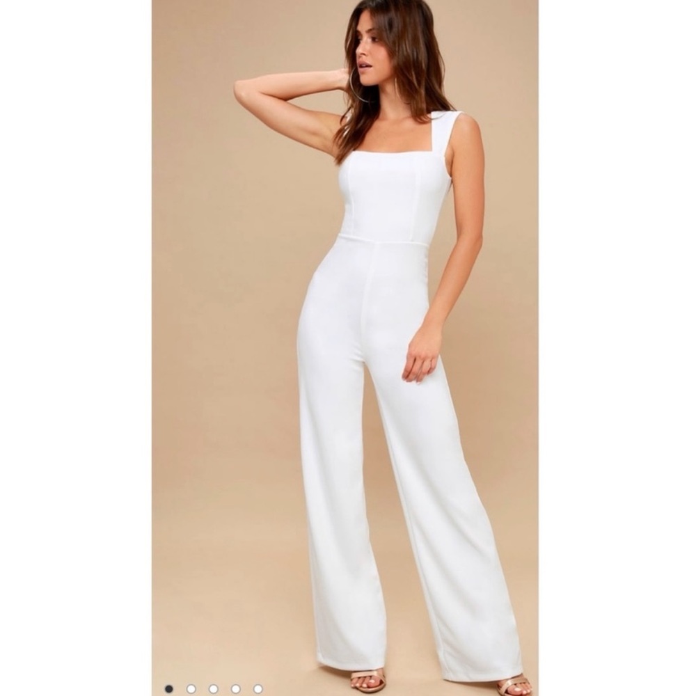 NWT Enticing Endeavors White Jumpsuit
